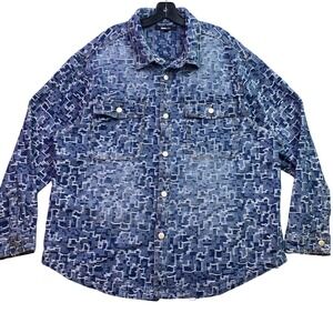 NOVAMEN Shirt 2XL Denim Grunge Preppy Workwear Academia Everyday Streetwear